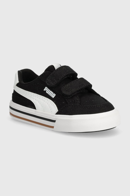 Puma tenisówki dziecięce Court Classic Vulc FS V Inf imitacja skóry licowej czarny 396561