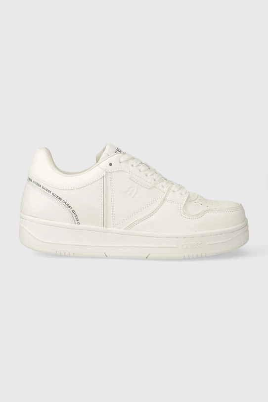 Sneakers boty Guess ANCONA LOW imitace kůže bílá FMPANC.LAC12.WHITE