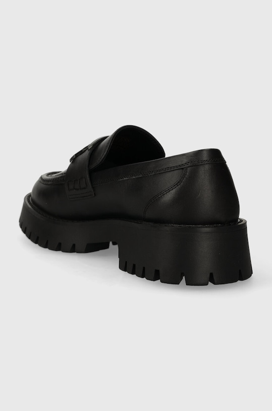 Obuwie Guess mokasyny skórzane MOCASSIN FMPMOL.LEA14.BLACK czarny