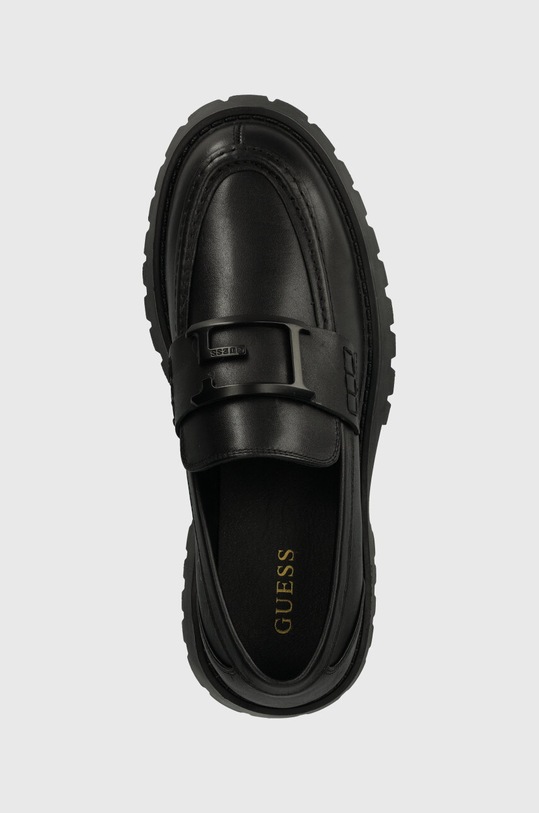 Guess mokasyny skórzane MOCASSIN czarny FMPMOL.LEA14.BLACK