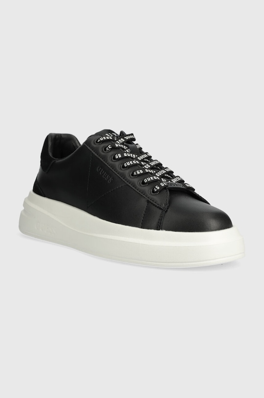 Guess sneakersy skórzane ELBA FMPVIB.SUE12.BLACK czarny SS24