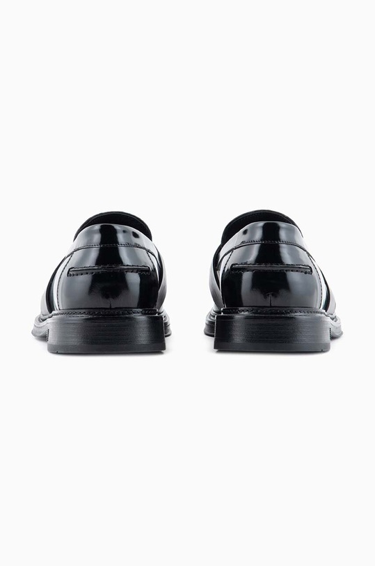 Boty Kožené mokasíny Emporio Armani X4A182.XN944.K001 černá