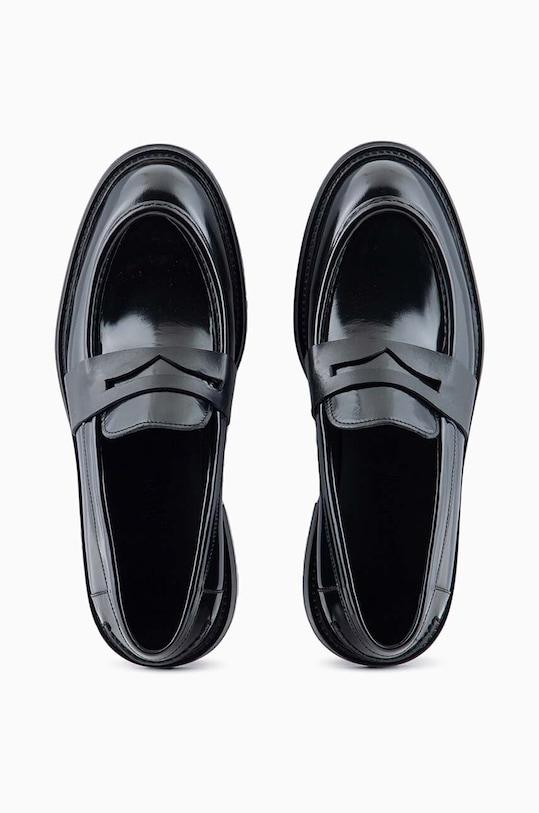 Kožené mokasíny Emporio Armani X4A182.XN944.K001 černá