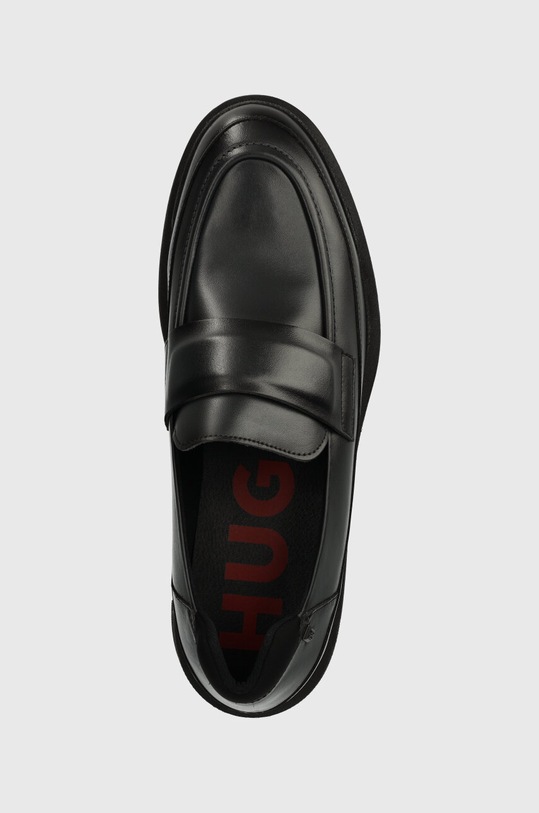 HUGO mokasyny skórzane Denzel szary 50512708.022