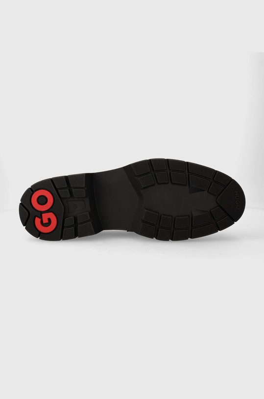 HUGO mokasyny skórzane Denzel 50512708.022 szary