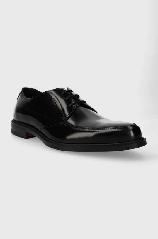 HUGO półbuty skórzane Kerr 50512716.001 czarny SS24