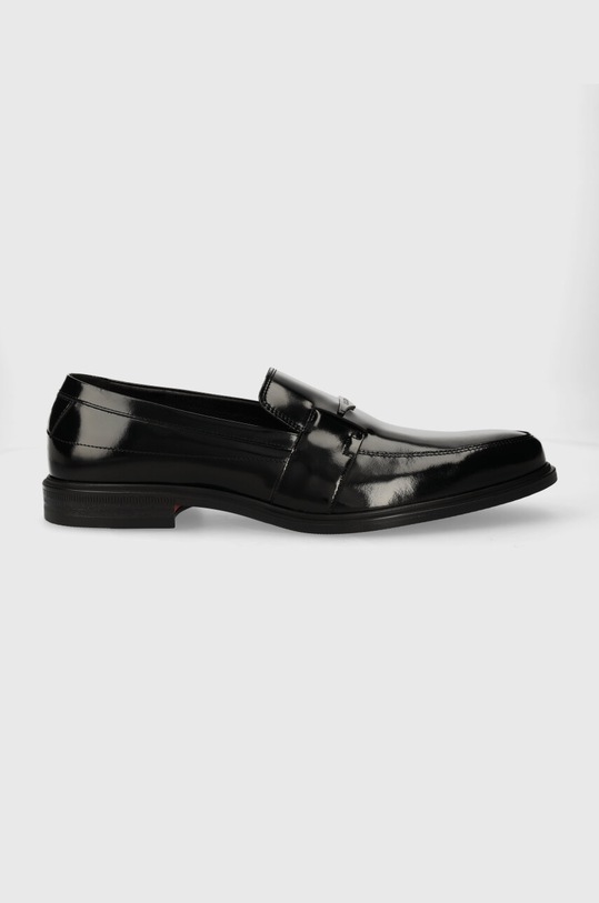 Шкіряні мокасини HUGO Kerr elegant чорний 50512732.001
