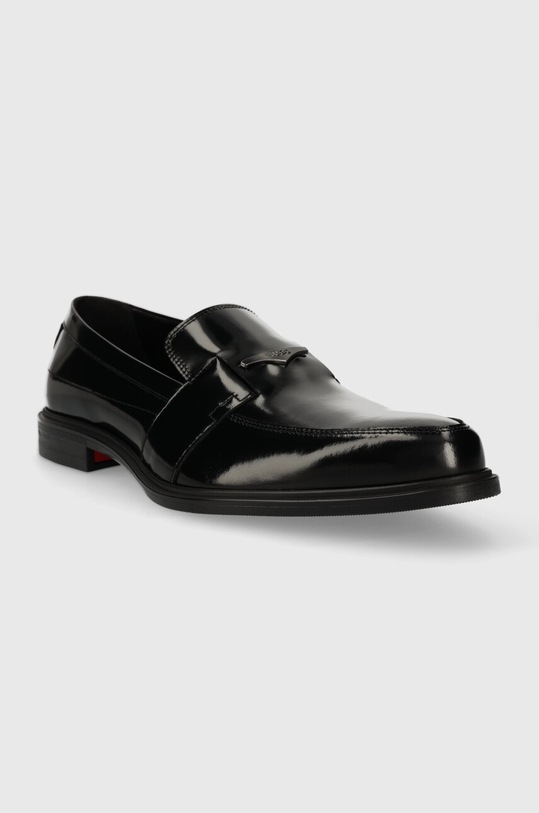 Шкіряні мокасини HUGO Kerr 50512732.001 чорний SS24