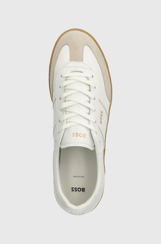 Usnjene superge BOSS Brandon bela 50512374.100