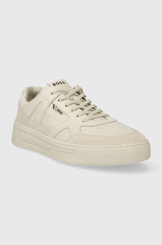 Кожаные кроссовки BOSS Baltimore 50512375.271 бежевый SS24