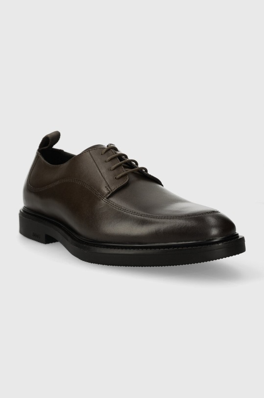 BOSS półbuty skórzane Larry 50511939.025 szary SS24