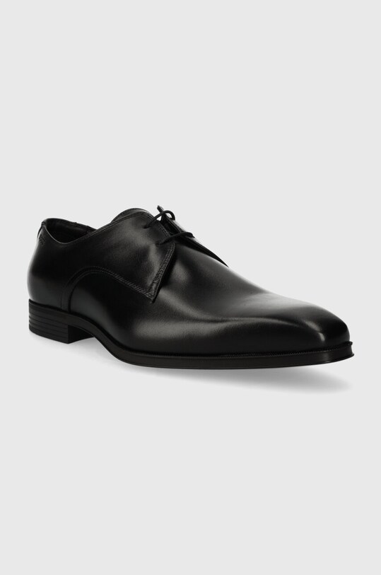 BOSS półbuty skórzane Theon 50512173.001 czarny SS24