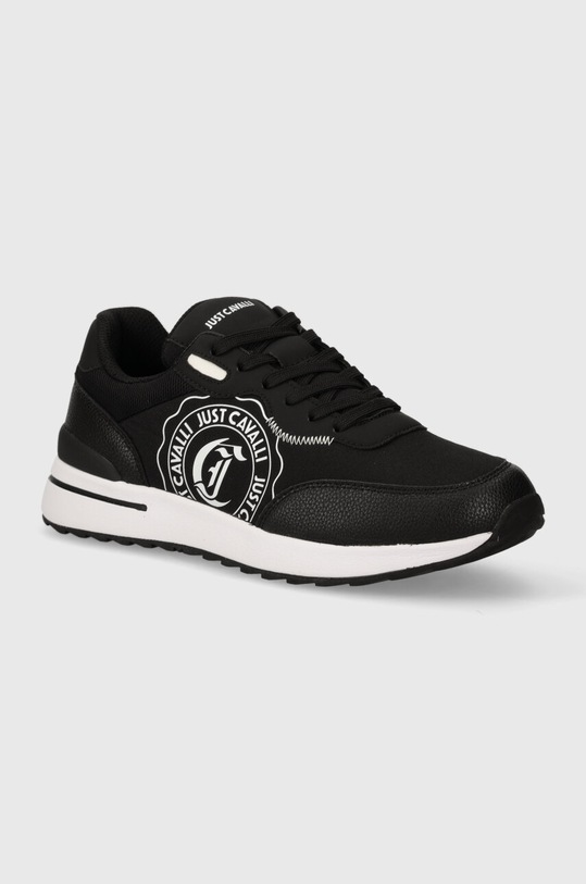 Just Cavalli sneakersy imitacja skóry licowej czarny 76QA3SD5ZSA54899