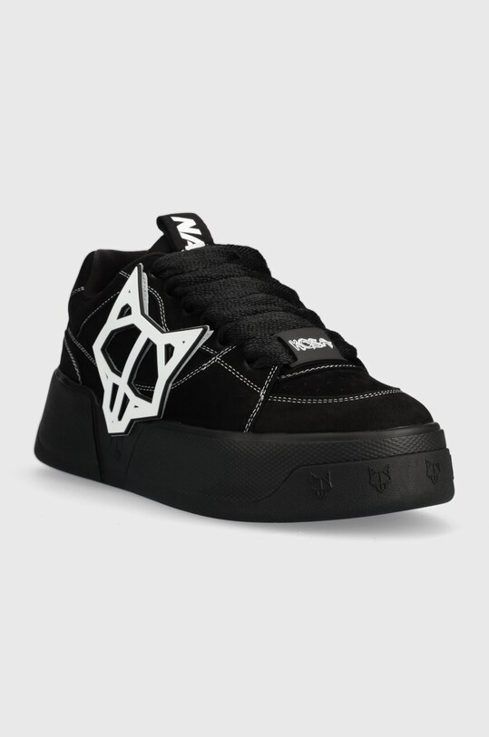 Naked Wolfe sneakers din piele intoarsă Kosa Kosa.Midnight.Black negru SS24