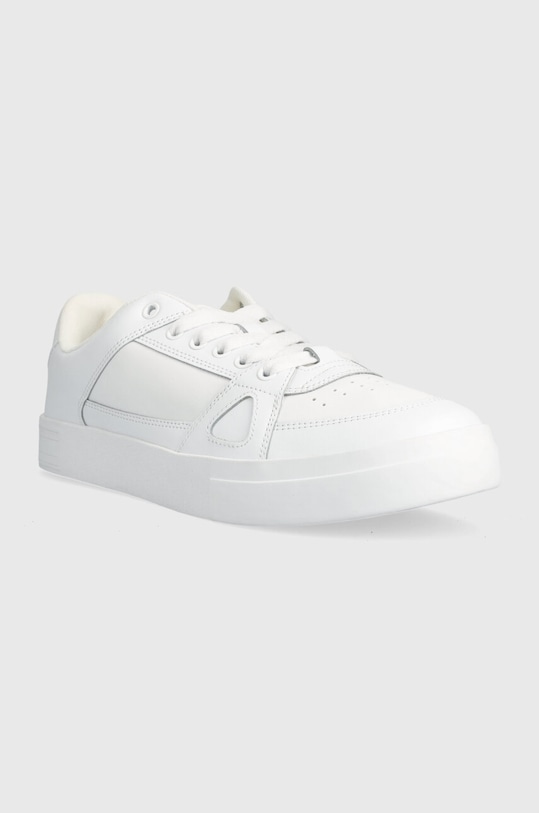 Tommy Jeans sneakersy skórzane TJM VULCANIZED FOXING FLAG EM0EM01313 biały SS24