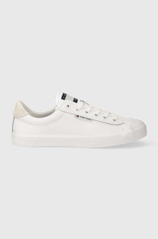 Tommy Jeans sneakersy TJM VULCANIZED BUMPER skóra zamszowa biały EM0EM01314