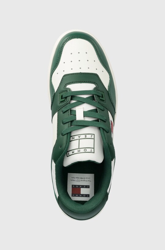 Tommy Jeans sneakers din piele TJM RETRO BASKET ESS verde EM0EM01395