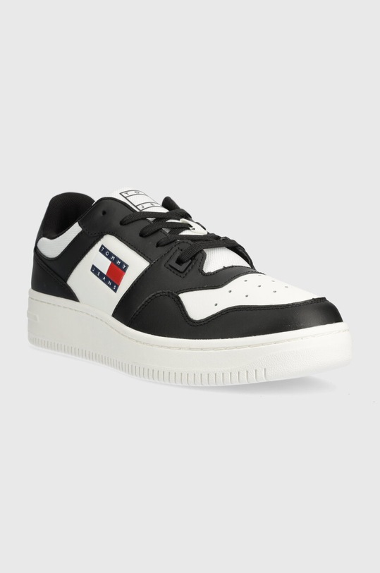 Tommy Jeans sneakersy skórzane TJM RETRO BASKET ESS EM0EM01395 czarny SS24