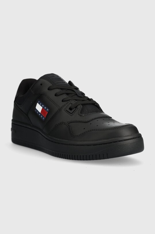 Tommy Jeans sneakers din piele TJM RETRO BASKET ESS EM0EM01395 negru SS24