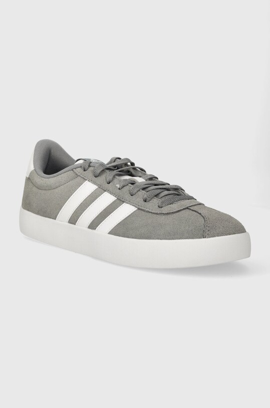 Шкіряні кросівки adidas COURT ID6276 сірий AW24
