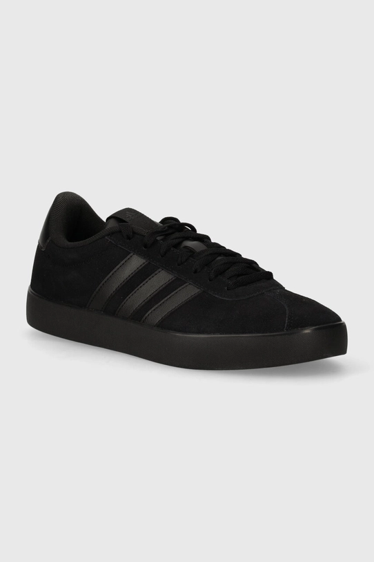 adidas sneakers din piele întoarsă Vl Court mic de statură negru ID9184