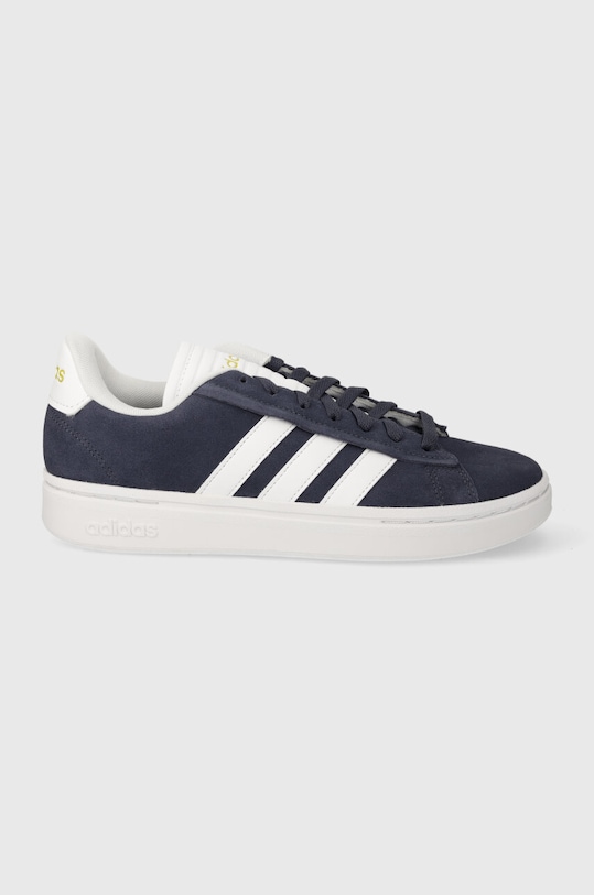 Superge iz semiša adidas GRAND COURT Zrnato usnje modra IE1453