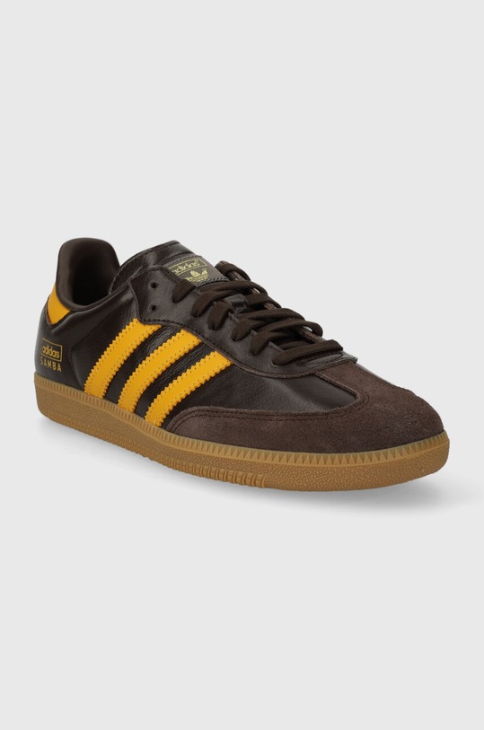 Kožené tenisky adidas Originals Samba OG IG6174 hnědá SS24