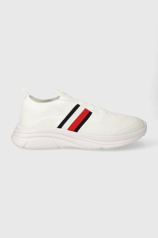 Αθλητικά Tommy Hilfiger MODERN RUNNER KNIT STRIPES ESS Planet friendly λευκό FM0FM04798