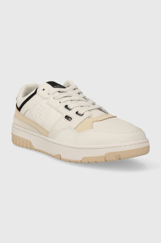 Tommy Hilfiger bőr sportcipő TH BASKET STREET LTH FM0FM04874 bézs SS24