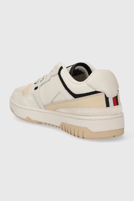 Obuwie Tommy Hilfiger sneakersy skórzane TH BASKET STREET LTH FM0FM04874 beżowy