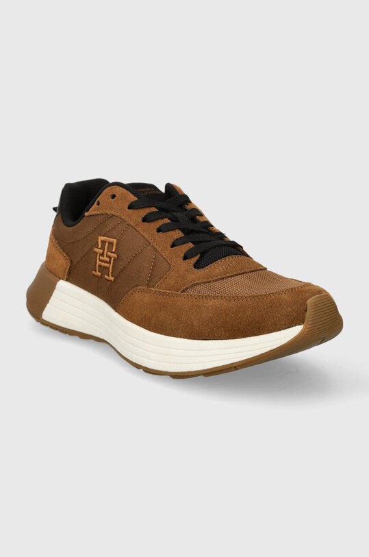 Tommy Hilfiger sneakersy CLASSIC ELEVATED RUNNER MIX FM0FM04876 brązowy SS24