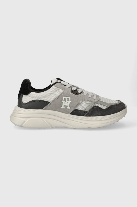 Tommy Hilfiger sneakersy MODERN RUNNER LTH MIX skóra zamszowa szary FM0FM04878