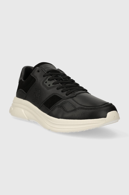 Tommy Hilfiger bőr sportcipő MODERN RUNNER PREMIUM LTH FM0FM04879 fekete SS24