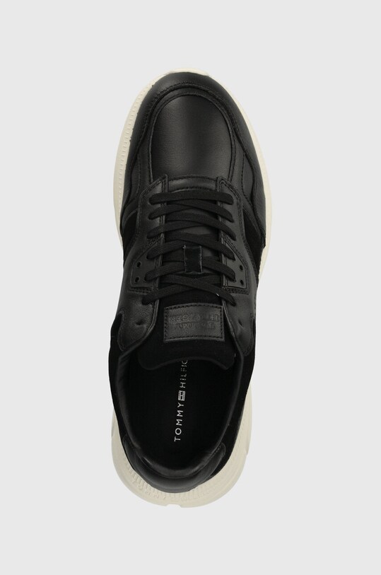 Шкіряні кросівки Tommy Hilfiger MODERN RUNNER PREMIUM LTH чорний FM0FM04879