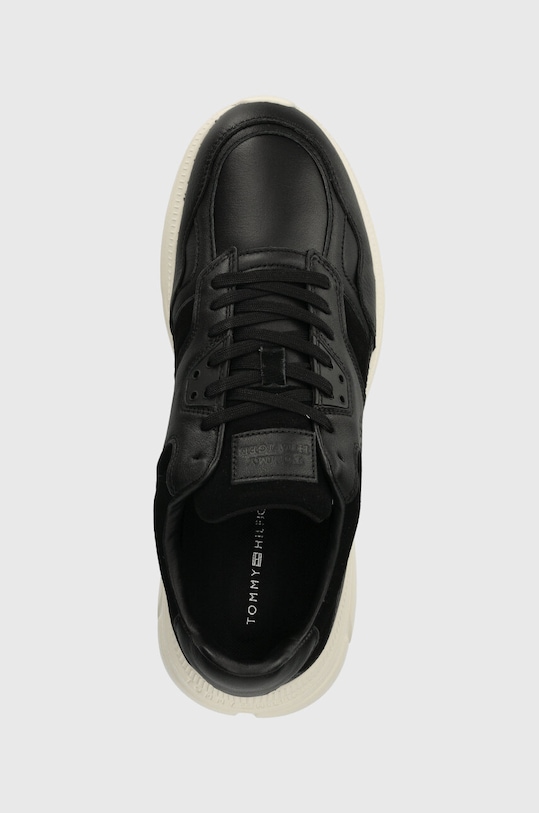 Tommy Hilfiger bőr sportcipő MODERN RUNNER PREMIUM LTH fekete FM0FM04879