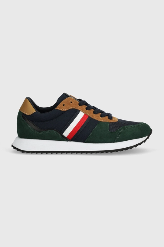 Sneakers boty Tommy Hilfiger RUNNER EVO MIX ESS semišová kůže námořnická modř FM0FM04886