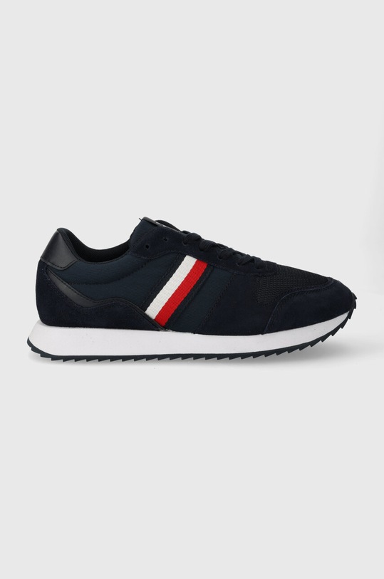 Tenisky Tommy Hilfiger RUNNER EVO MIX ESS semišová koža tmavomodrá FM0FM04886
