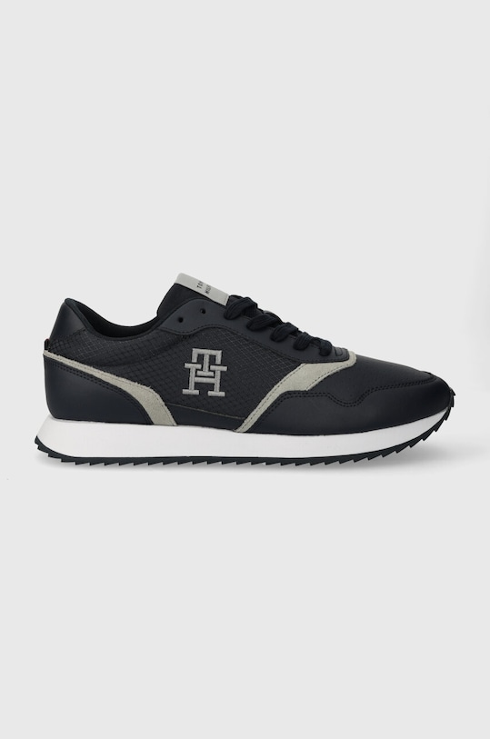 Tommy Hilfiger sportcipő RUNNER EVO MIX LTH MIX nappa bőr sötétkék FM0FM04887