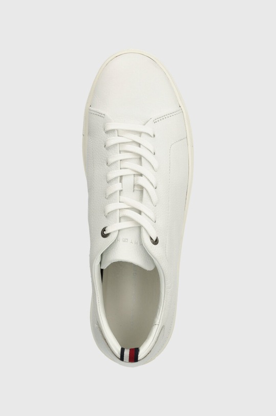 Kožené tenisky Tommy Hilfiger PREMIUM CUPSOLE GRAINED LTH bílá FM0FM04893