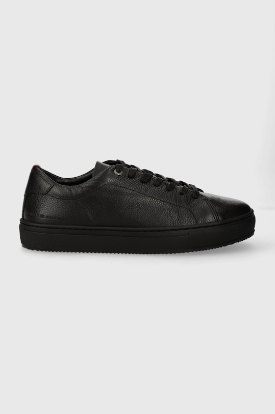 Kožené tenisky Tommy Hilfiger PREMIUM CUPSOLE GRAINED LTH nízky čierna FM0FM04893