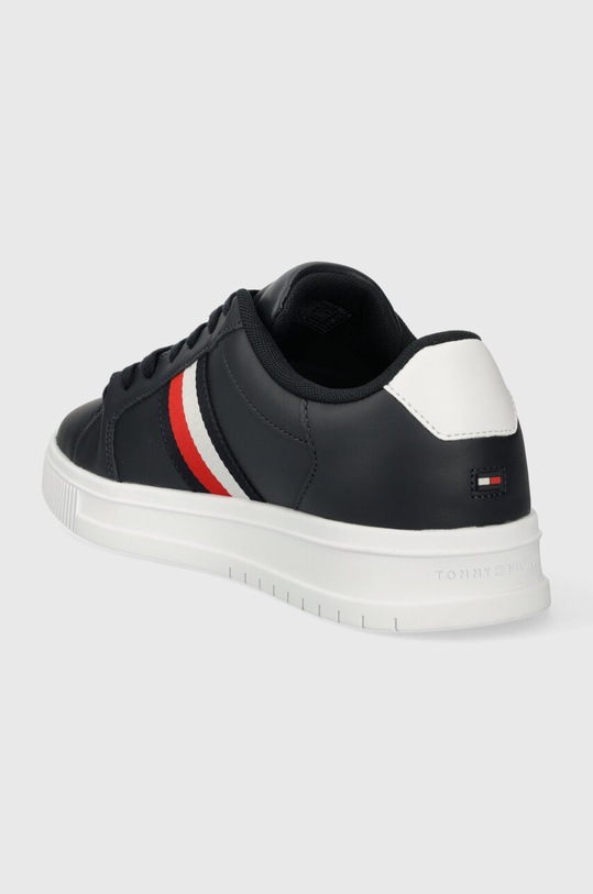 Obuv Kožené tenisky Tommy Hilfiger SUPERCUP LTH STRIPES ESS FM0FM04895 tmavomodrá