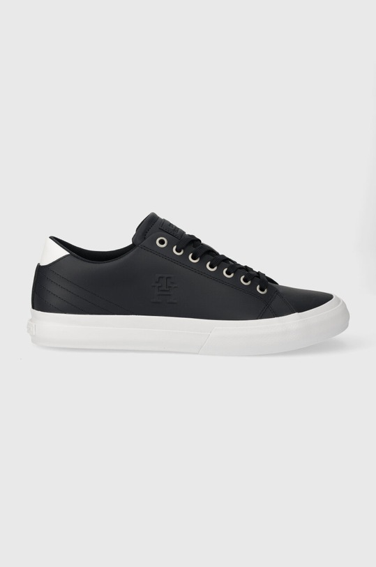 Tommy Hilfiger sneakersy skórzane TH HI VULC STREET LOW LTH ESS niska granatowy FM0FM04896