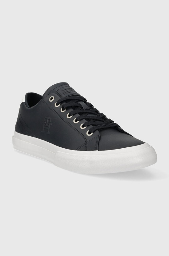 Tommy Hilfiger sneakersy skórzane TH HI VULC STREET LOW LTH ESS FM0FM04896 granatowy SS24