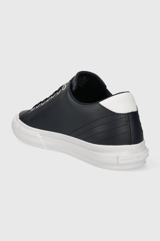 Obuwie Tommy Hilfiger sneakersy skórzane TH HI VULC STREET LOW LTH ESS FM0FM04896 granatowy