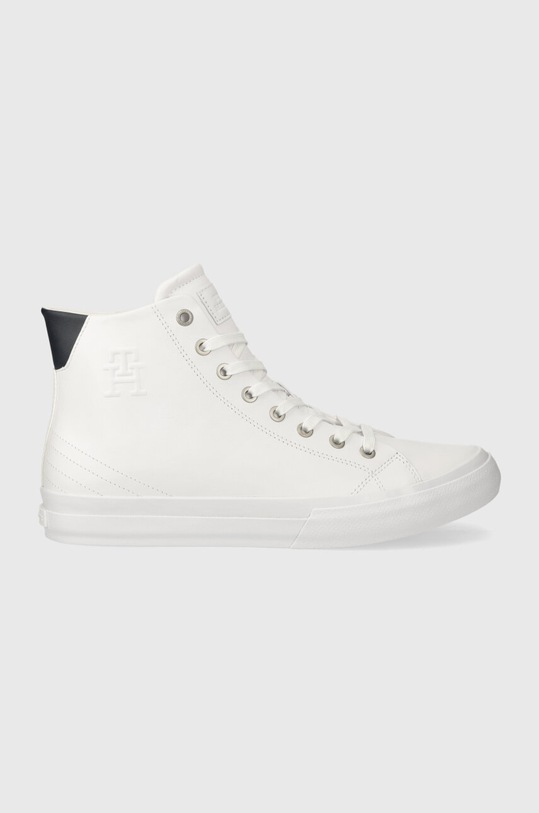 Tommy Hilfiger bőr sneaker TH HI VULC STREET LTH ESS fehér FM0FM04897