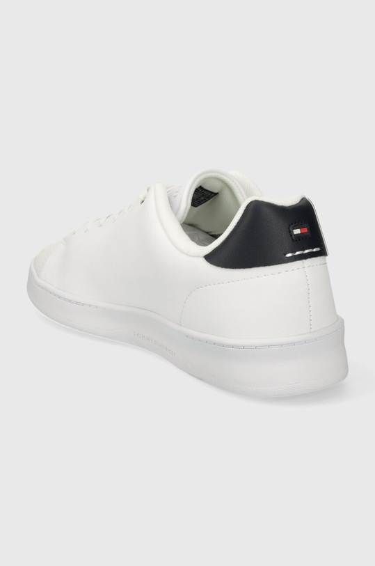 Boty Kožené sneakers boty Tommy Hilfiger COURT CUP LTH PERF DETAIL FM0FM05038 bílá