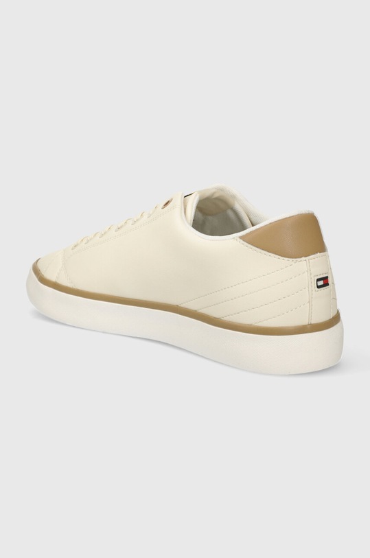 Obuwie Tommy Hilfiger tenisówki skórzane TH HI VULC CORE LOW LEATHER ESS FM0FM05041 beżowy