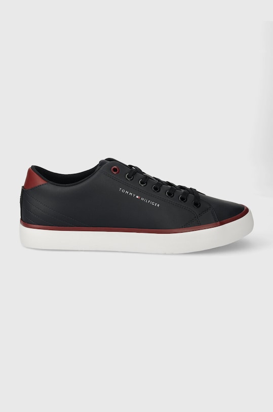 Кожаные кеды Tommy Hilfiger TH HI VULC CORE LOW LEATHER ESS синтетический тёмно-синий FM0FM05041