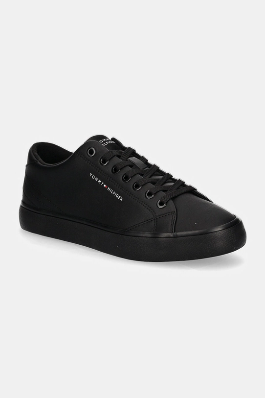 Tommy Hilfiger tenisówki skórzane TH HI VULC CORE LOW LEATHER ESS syntetyczny czarny FM0FM05041