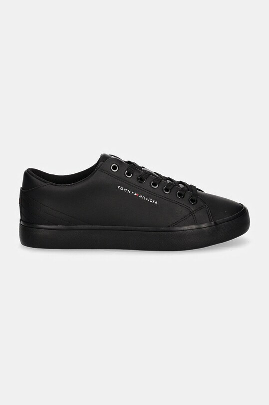 Δερμάτινα ελαφριά παπούτσια Tommy Hilfiger TH HI VULC CORE LOW LEATHER ESS FM0FM05041 μαύρο AW24